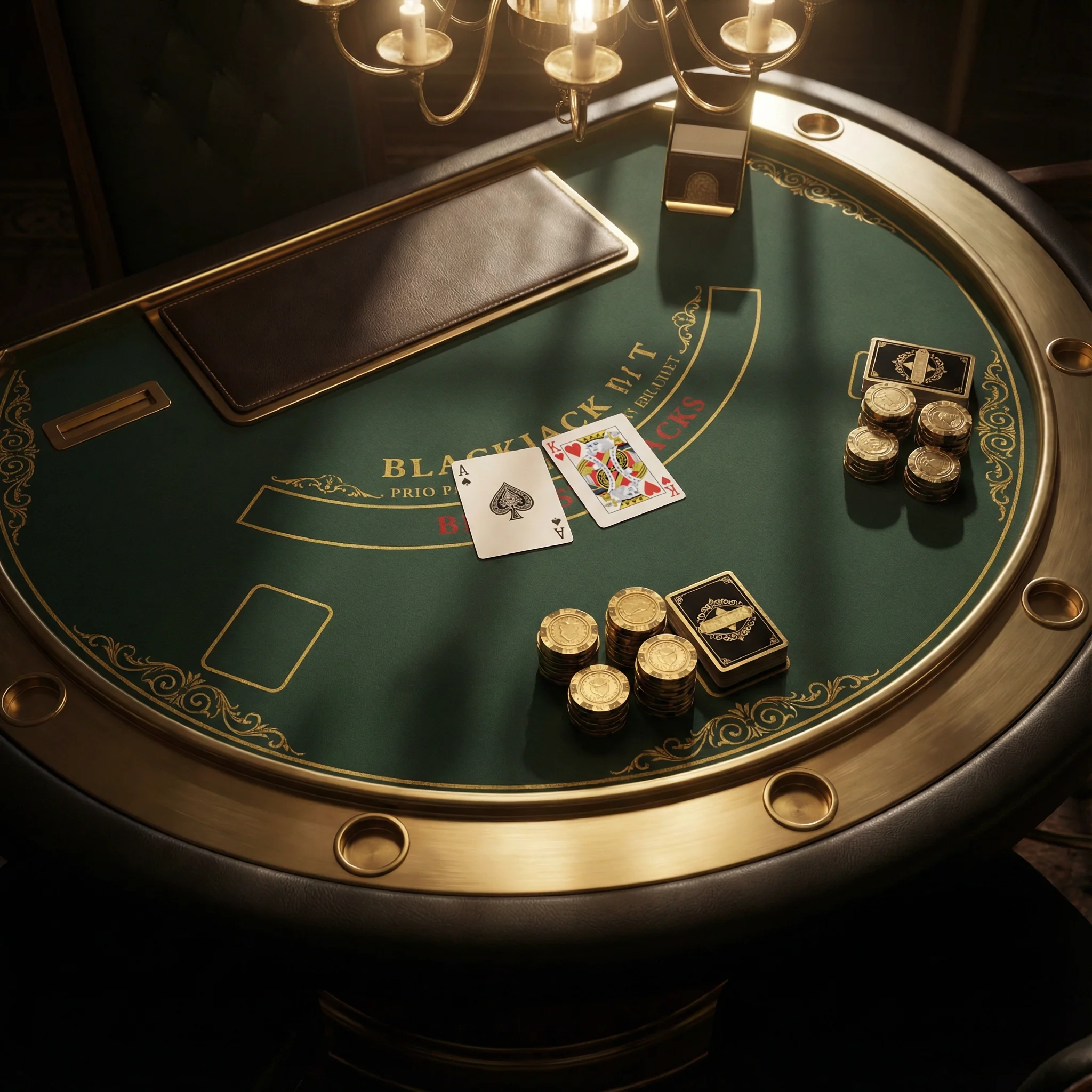 Mesa de blackjack premium en casino VIP